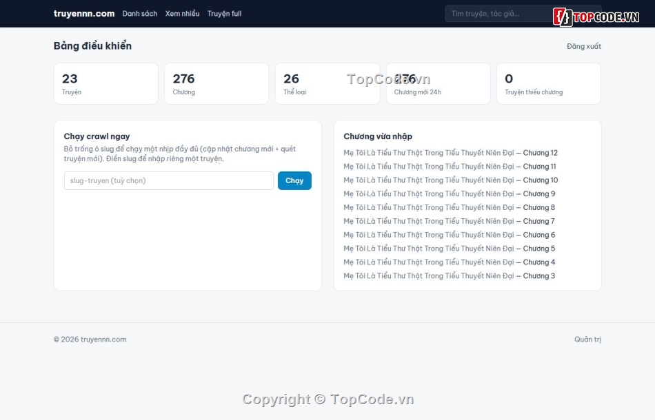 source web doc truyen,code web truyen laravel,web doc truyen tu dong,source crawler truyen,code php doc truyen,truyennn