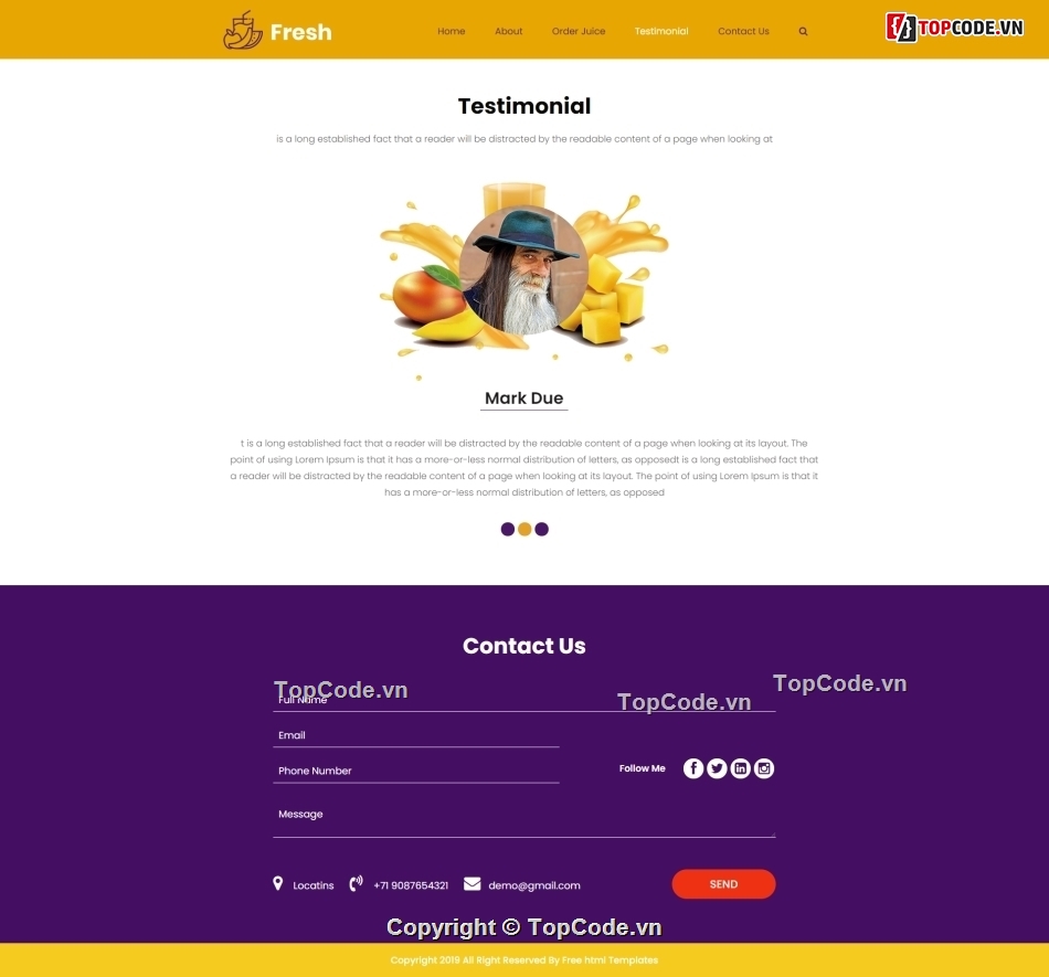 web giới thiệu thực phẩm,Template website bán hoa,website bán thực phẩm sạch,website thực phẩm