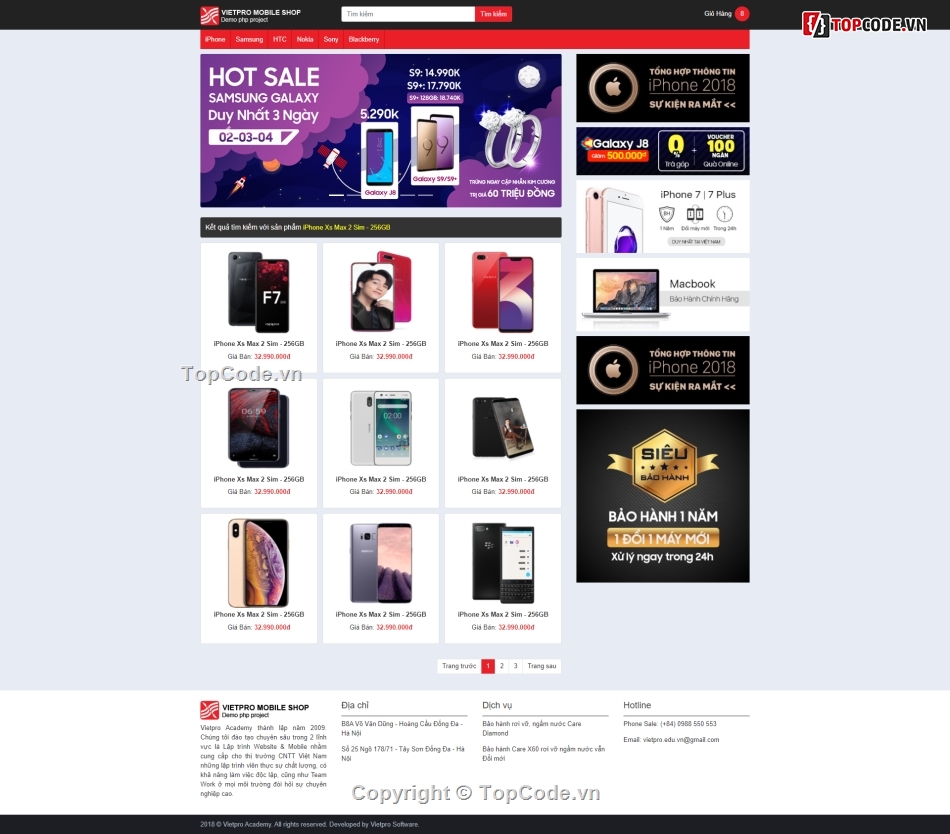 Template Website bán điện thoại,giao diện Template Website bán điện thoại,Website bán điện thoại HTML,Mẫu Template Website bán điện thoại