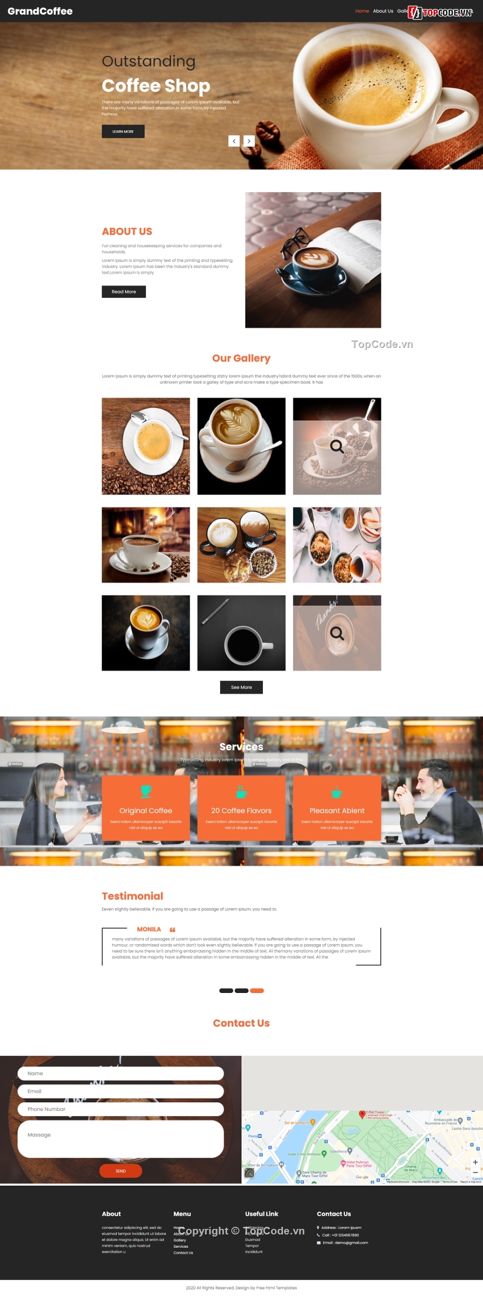 Template website bán đồ uống cafe,Template bán hàng đồ uống cafe,Template website bán cafe,Template website đồ uống