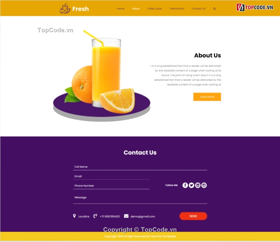 web giới thiệu thực phẩm,website bán thực phẩm sạch,Template website giới thiệu nước hoa quả,Template website bán nước hoa quả,Template website giới thiệu,Template website thực phẩm sạch hoa quả