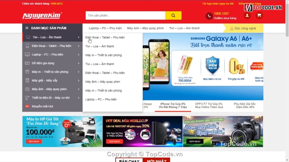 website siêu thị điện máy,code web bán điện máy,Full code web bán điện máy,Code web cửa hàng điện máy
