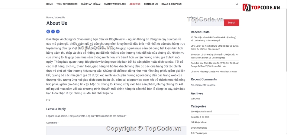 wordpress,web blog,review,web affiliate,viết báo,WordPress Blog Theme