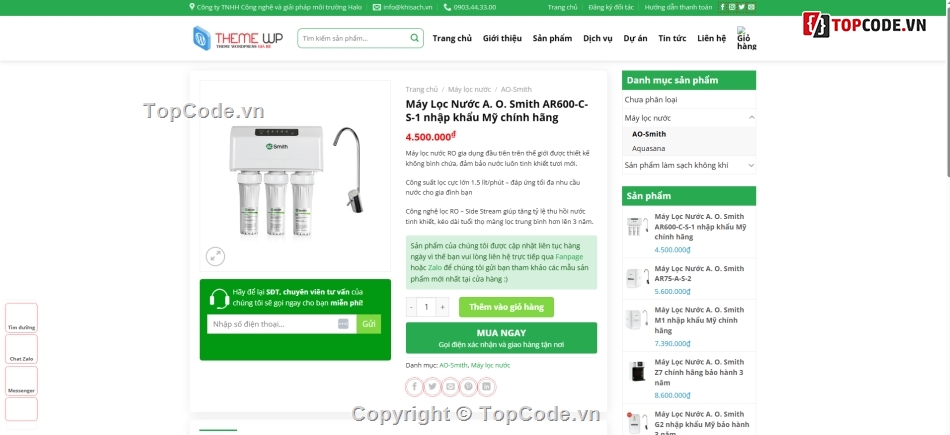 theme WordPress bán máy lọc khí,giao diện bán thiết bị lọc không khí,theme WordPress chuẩn SEO  giao diện WordPress đẹp