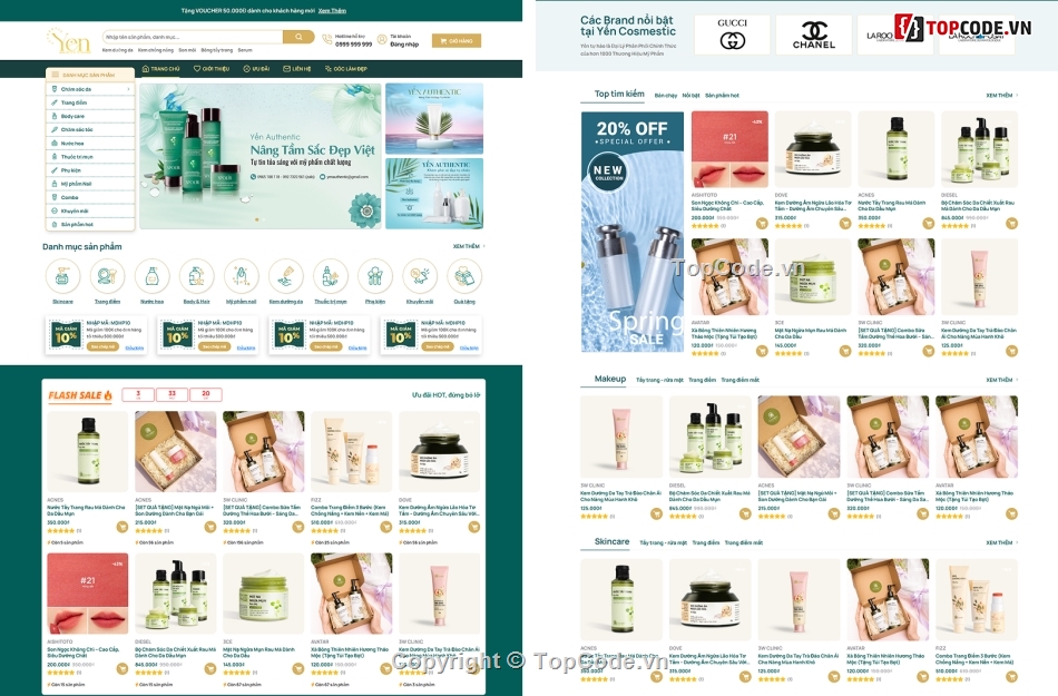 website bán mỹ phẩm,web mỹ phẩm,website mỹ phẩm,theme wordpress mỹ phẩm,web làm đẹp,web beauty