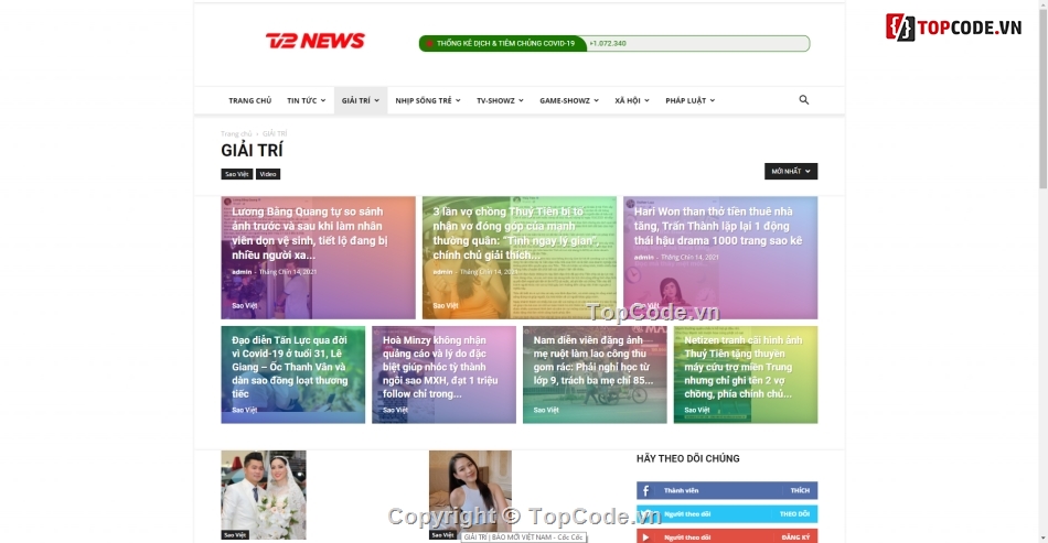Theme tin tức đẹp,code Webiste tin tức,Themes Tin tức