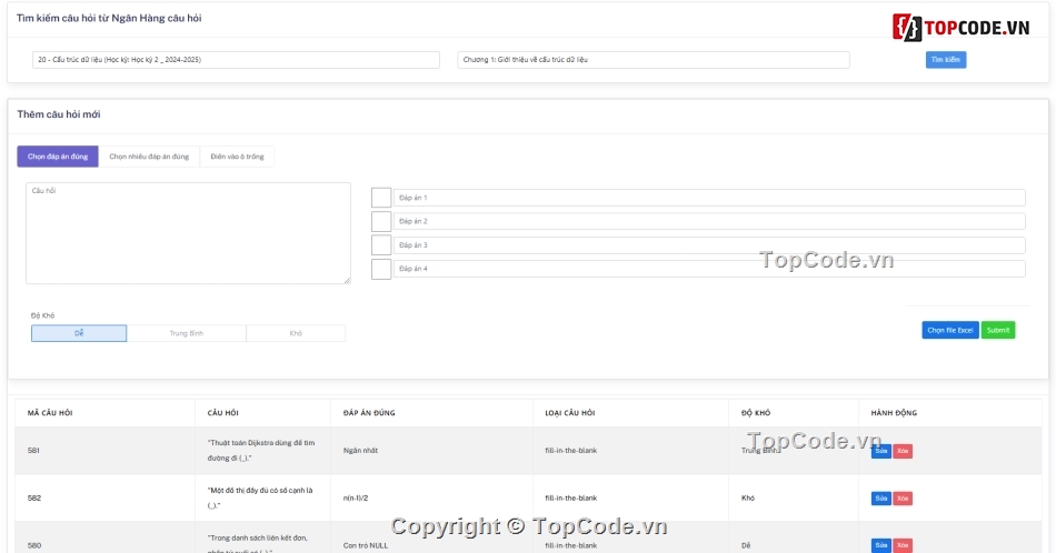 Trắc Nghiệm Online ASP.NET MVC,.NET,SQL Server,NET,SQL,Web Thi Trắc Nghiệm Online