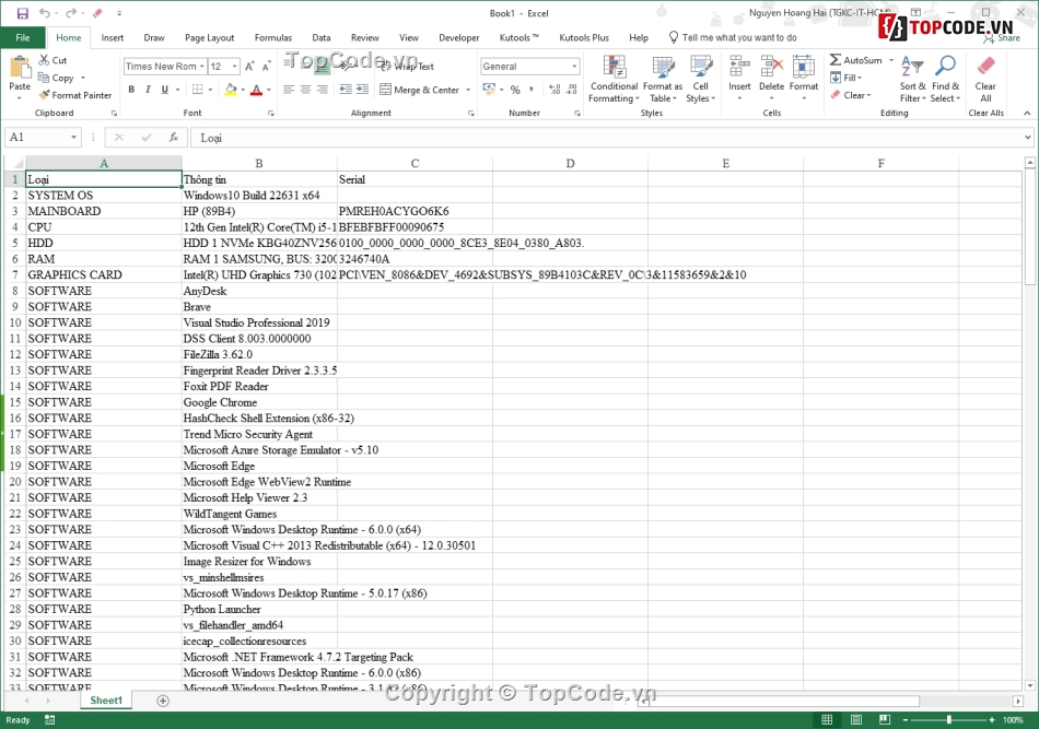 Tools C# lấy thông tin phần cứng,phần mềm trên PC,Tools C# lấy thông tin phần cứng phần mềm trên PC,Tools lấy thông tin thiết bị PC bằng C#