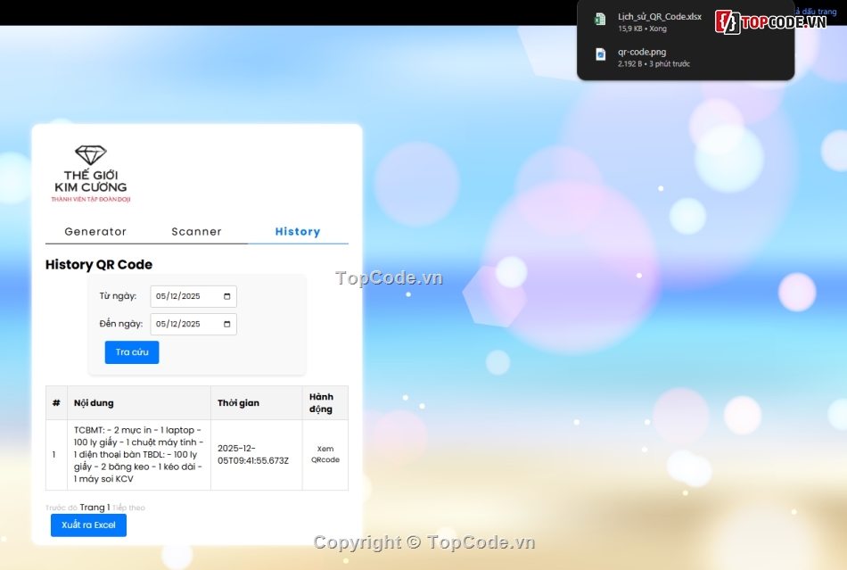 Tools tạo mã QRCode,Website tạo mã QRCode,Tools tạo mã vạch QR code,Tools xem lịch sử tạo QR code,Tools tạo và download QRCode