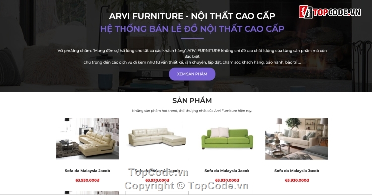 code website bán hàng,code web nội thất,website nội thất