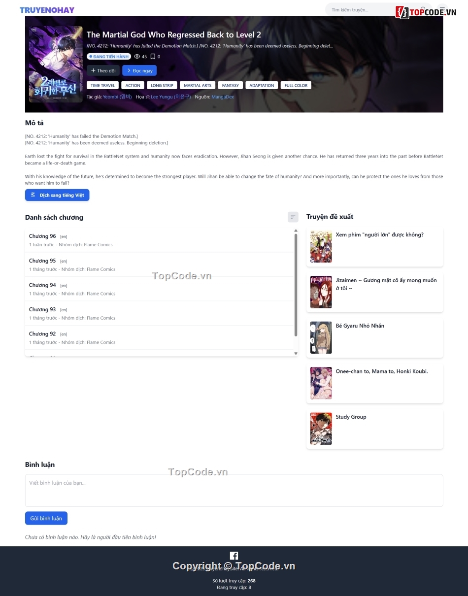 Website Truyện Tranh,Website Truyện Style,Web truyện tranh php mysql