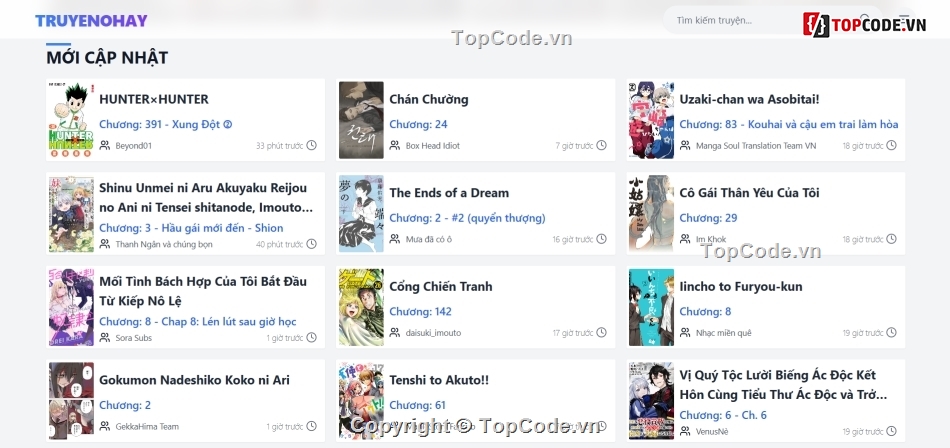 Website Truyện Tranh,Website Truyện Style,Web truyện tranh php mysql