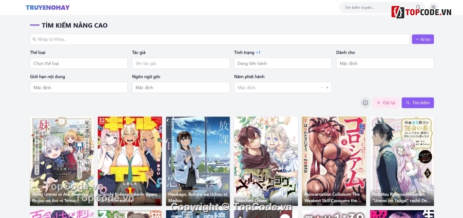 Website Truyện Tranh,Website Truyện Style,Web truyện tranh php mysql