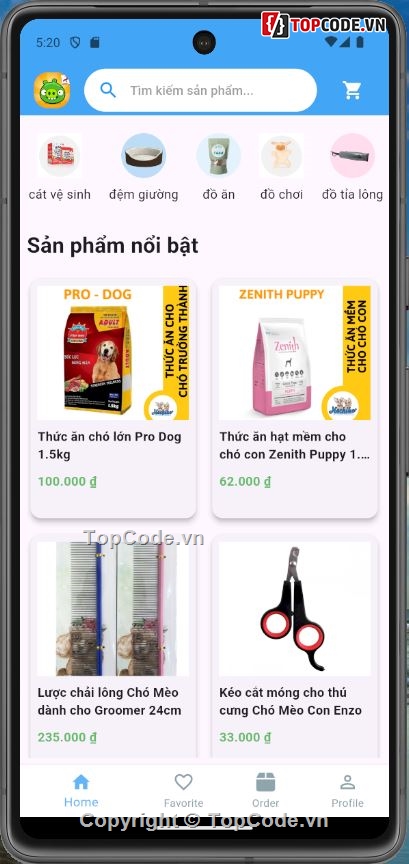 Đồ án,App,Flutter,Bán hàng