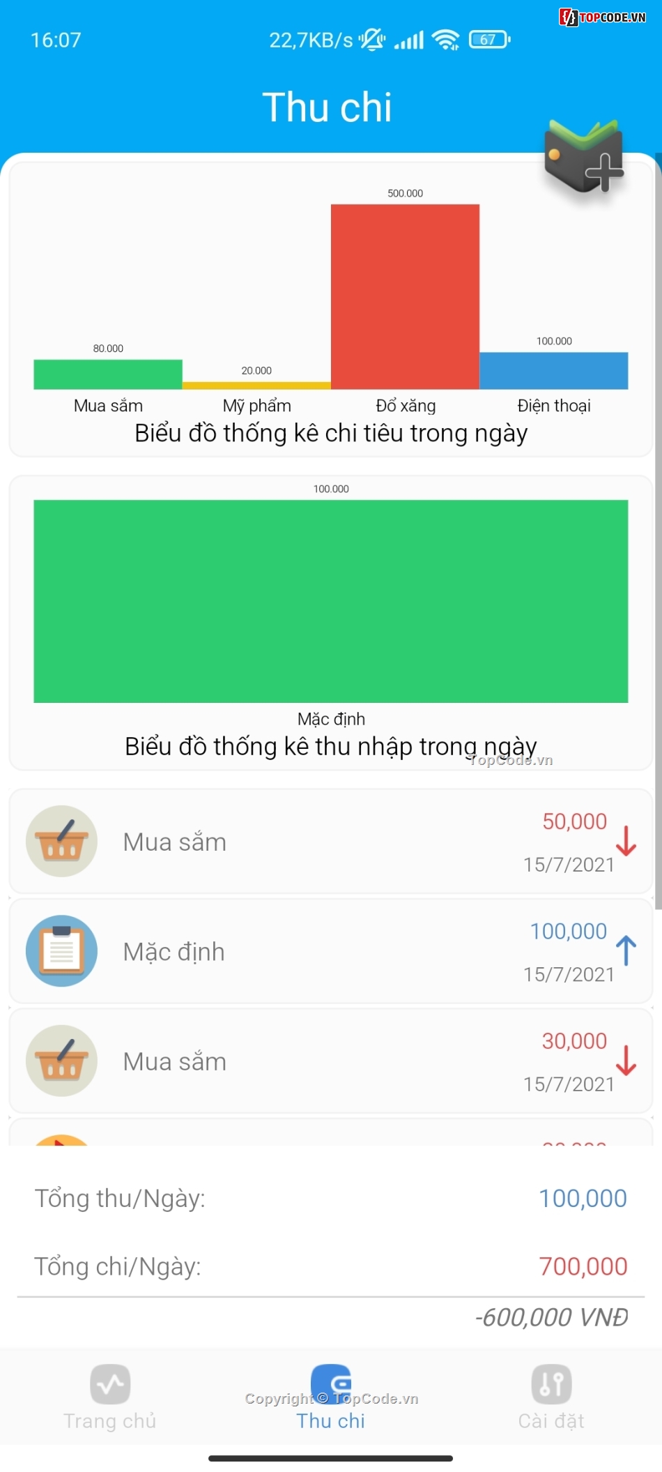 quản lý cá nhân,quản lý chi tiêu cá nhân,Ứng dụng  Android,app expense manager android studio,app quản lý chi tiêu android studio,android studio source