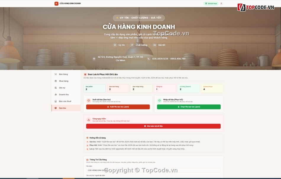 Bán hàng,Hộ kinh doanh,Quản lý kinh doanh
