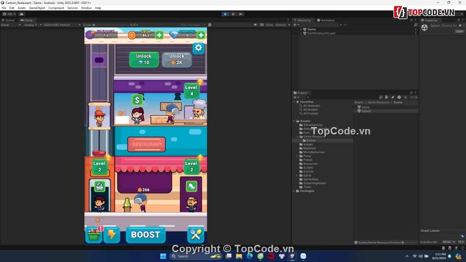 Unity Game Template,Premium Unity Template,Game Manager Unity,Idle Game Unity Template,Source Code Game Cartoon Unity