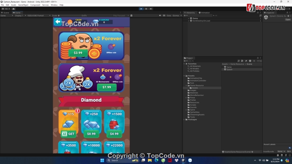 Unity Game Template,Premium Unity Template,Game Manager Unity,Idle Game Unity Template,Source Code Game Cartoon Unity