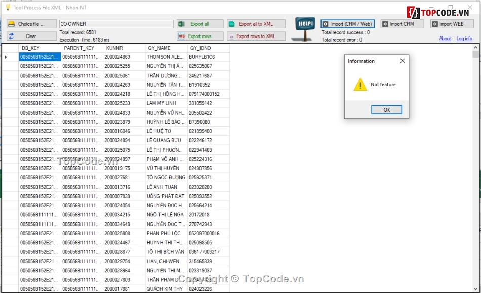 Export XML,Process XML,File XML,ImportXML