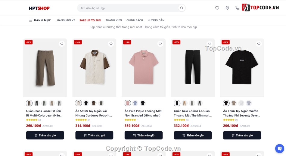 ReactJS,NodeJS,Website bán quần áo,VNPAY,Google Authentication,E-commerce