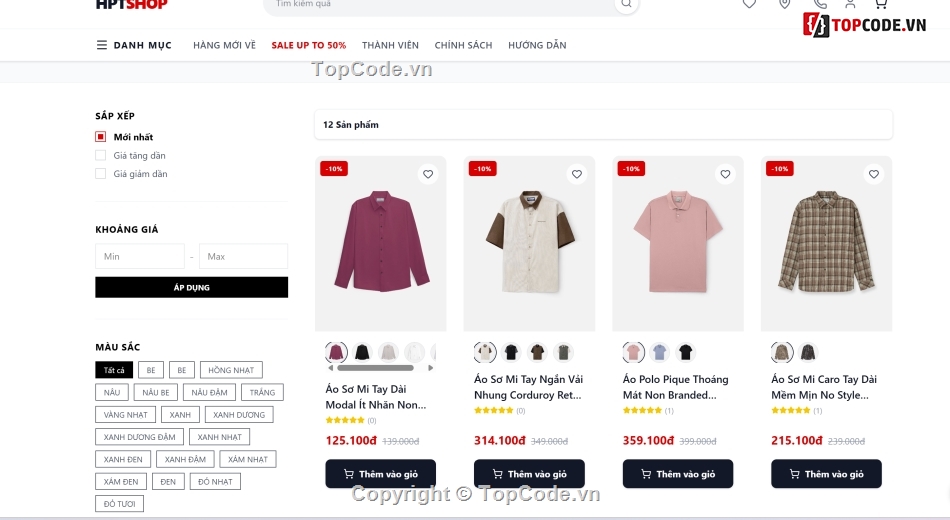 ReactJS,NodeJS,Website bán quần áo,VNPAY,Google Authentication,E-commerce