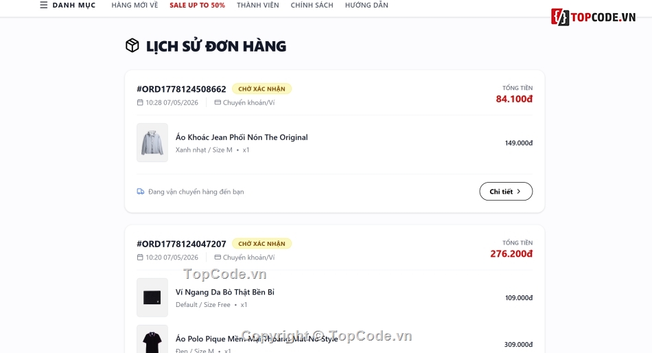 ReactJS,NodeJS,Website bán quần áo,VNPAY,Google Authentication,E-commerce