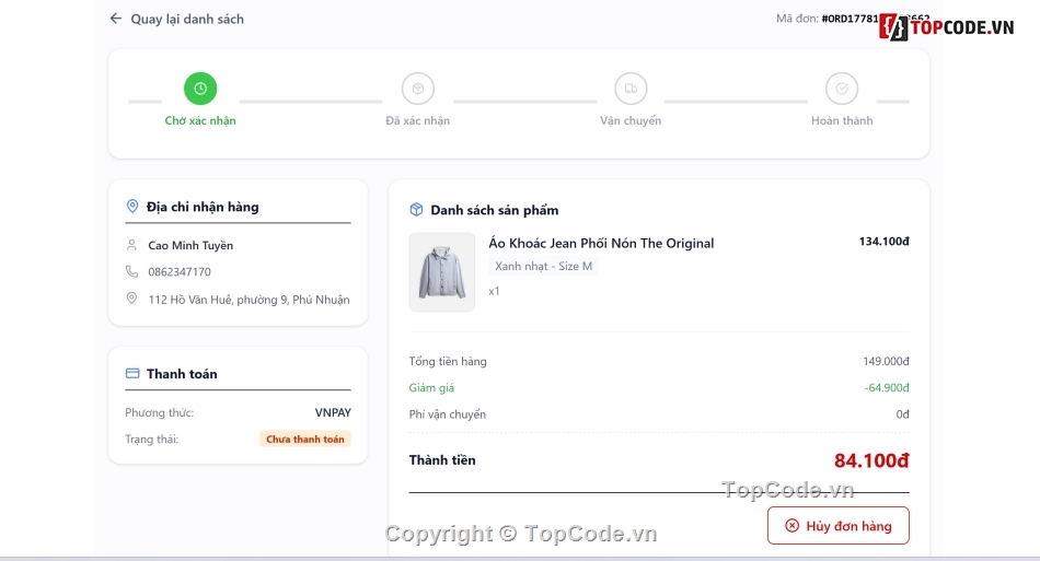 ReactJS,NodeJS,Website bán quần áo,VNPAY,Google Authentication,E-commerce