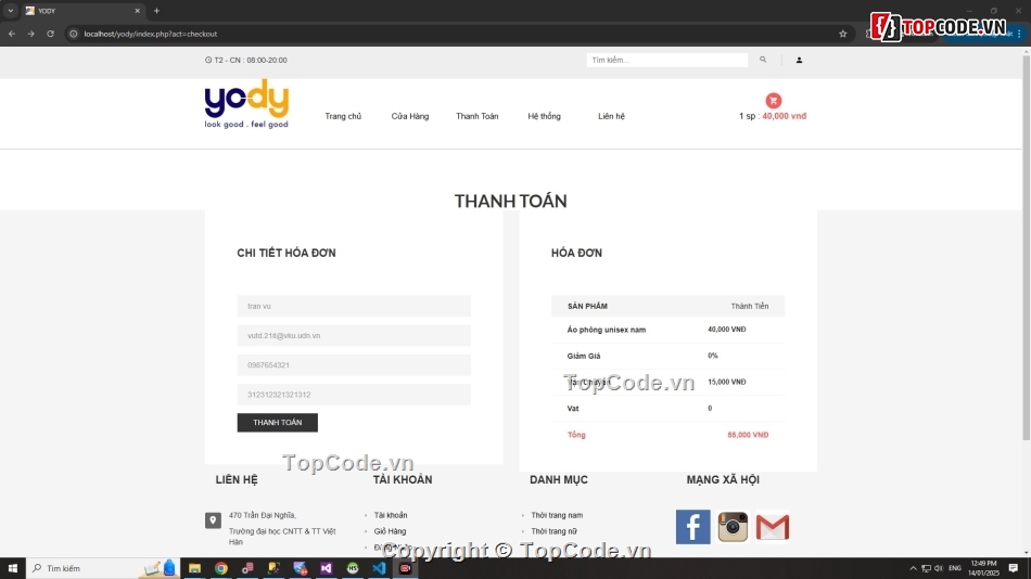 website bán quần áo,website thời trang,website thương mại điện tử,web php mysql