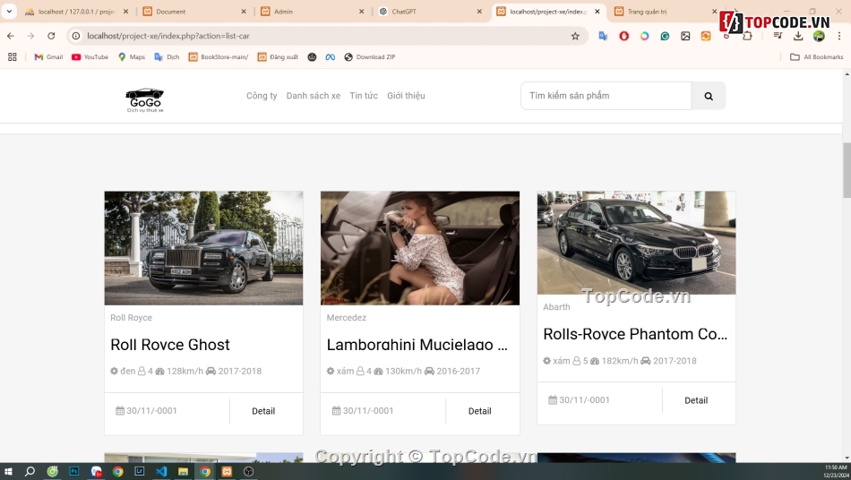 Web cho thuê xe,lái xe,thuê xe,lái xe ô tô,Web Showroom ô tô,code web thuê xe