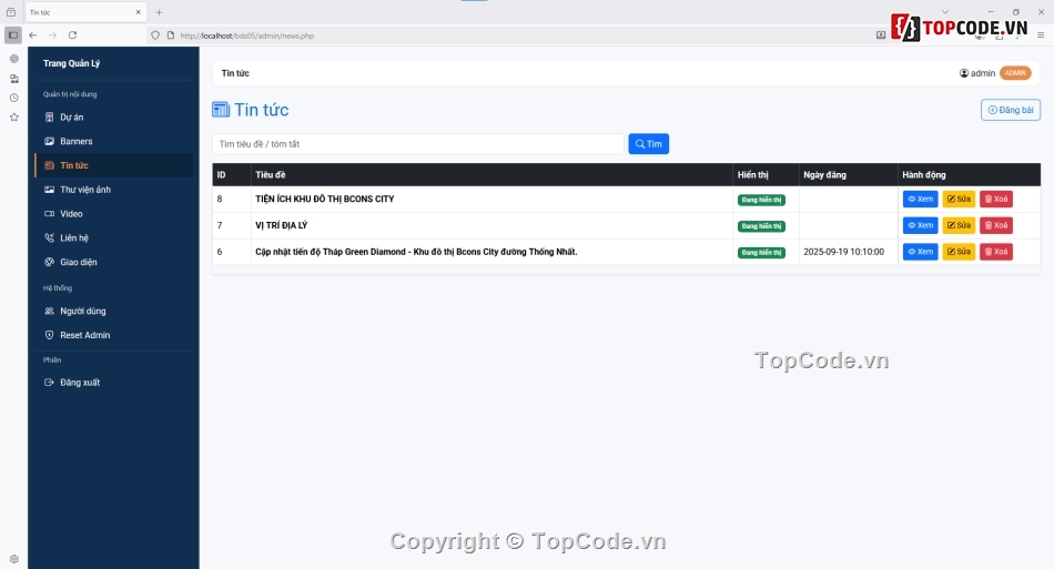 Web dự án bất động sản,codeWeb dự án bất động sản,Code bất động sản PHP,code bất động sản dự án,SQL,Web dự án bất động sản PHP & MYSQL