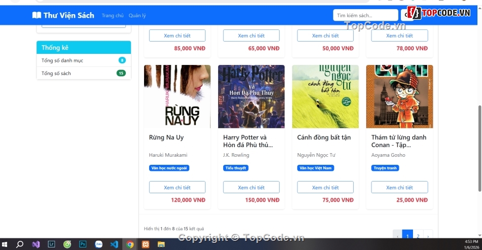đồ án laravel,đồ án bán sách,Quản lý sách,mượn trả sách,quản lý thư viện