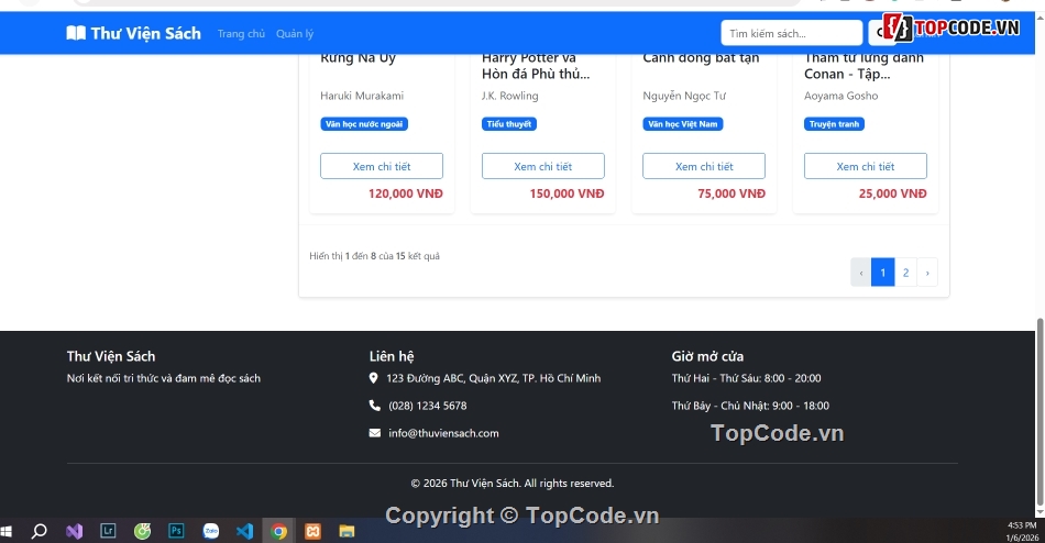 đồ án laravel,đồ án bán sách,Quản lý sách,mượn trả sách,quản lý thư viện