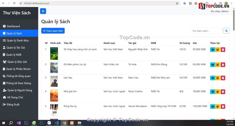 đồ án laravel,đồ án bán sách,Quản lý sách,mượn trả sách,quản lý thư viện