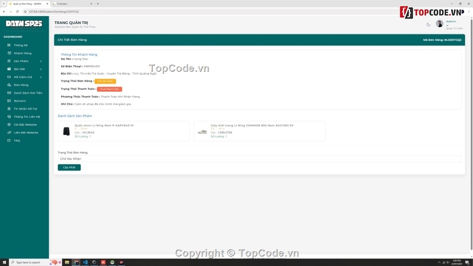 Web thời trang PHP,Web thời trang,thời trang online,Đồ án bán hàng thời trang php mysql mvc,web bán hàng thời trang php mysql thanh toán vnpay
