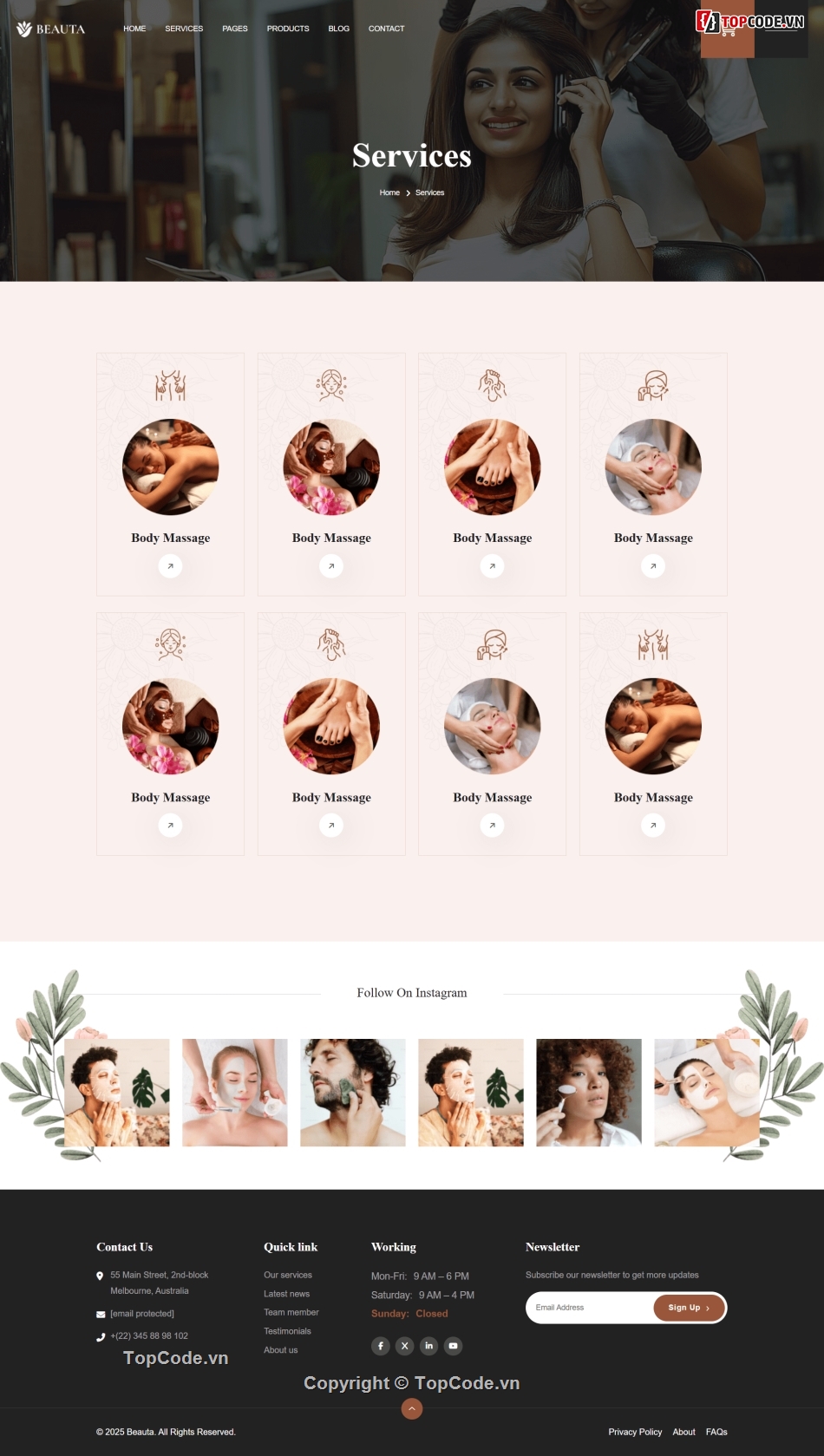 dịch vụ spa,website spa,spa,website làm đẹp,website dịch vụ,code dịch vụ spa