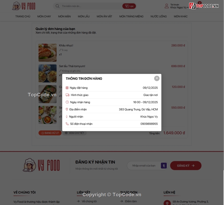 Website ẩm thực 3 miền tích hợp giỏ hàng thanh toá,Website Food  tích hợp giỏ hàng thanh toán admin,Web bán thức ăn nhanh Full CSDL giỏ hàng T.Toán,Website ẩm thực Full CSDL,Website Foody full CSDL
