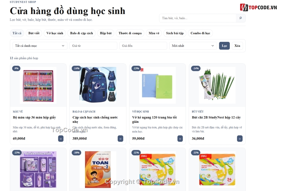 văn phòng phẩm,phòng học,học