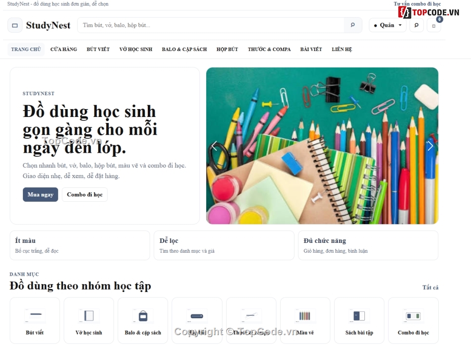 văn phòng phẩm,phòng học,học