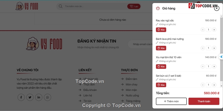 Website bán hàng,Website bán đồ ăn,Website bán hàng full chức năng,Website bán hàng đẹp,website food shop,html website food