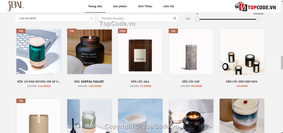 Website bán hàng,Đồ án Web bán hàng,code,nến thơm,full code,đồ án