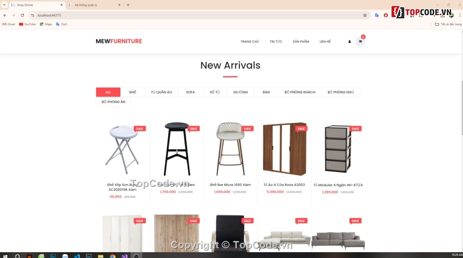 Website bán hàng,Website bán nội thất,Web bán nội thất,Web MVC nội thất,nội thất,ebsite bán hàng nội thất