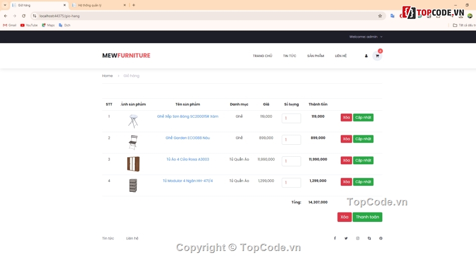 Website bán hàng,Website bán nội thất,Web bán nội thất,Web MVC nội thất,nội thất,ebsite bán hàng nội thất