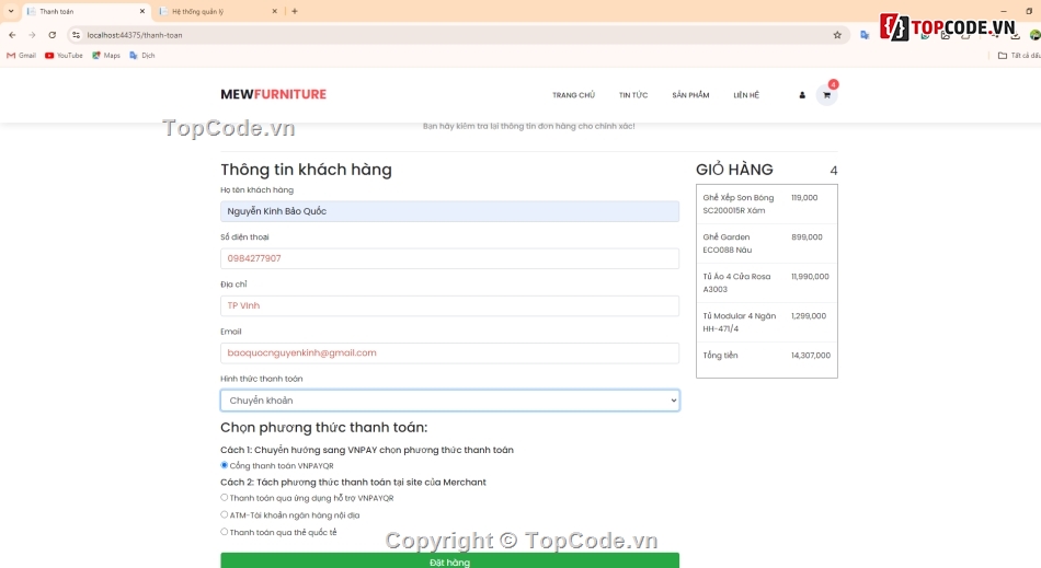Website bán hàng,Website bán nội thất,Web bán nội thất,Web MVC nội thất,nội thất,ebsite bán hàng nội thất