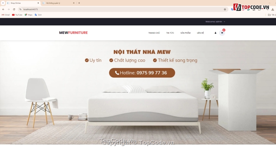 Website bán hàng,Website bán nội thất,Web bán nội thất,Web MVC nội thất,nội thất,ebsite bán hàng nội thất
