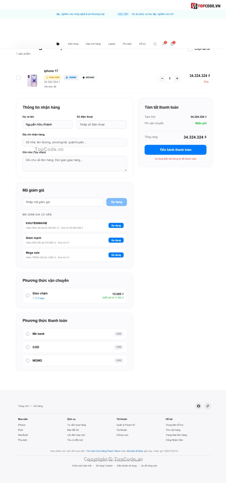 Website bán hàng,tích hợp,Admin Dashboard