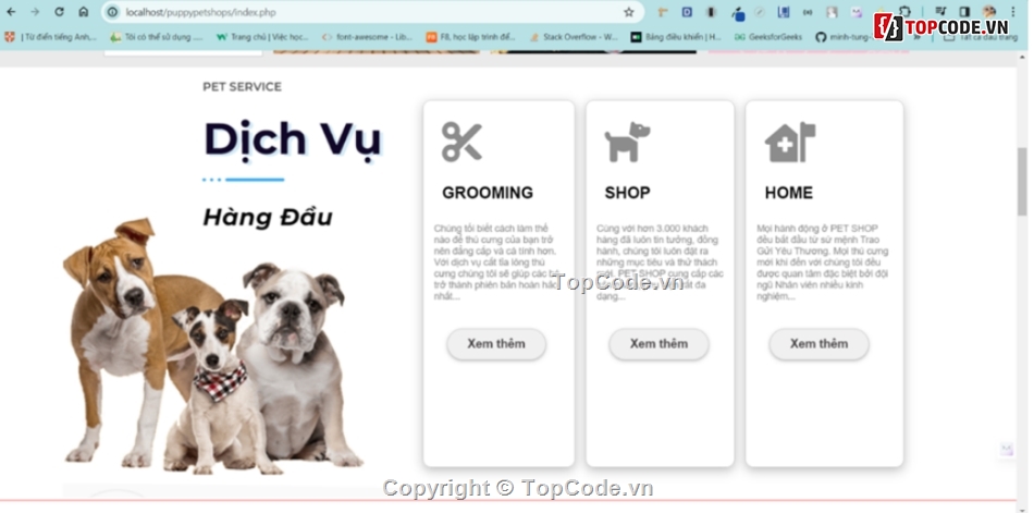 Web bán thú cưng  PHP,PHP,Web dịch vụ chăm sóc thú cưng,Web bán sản phẩm thú cưng