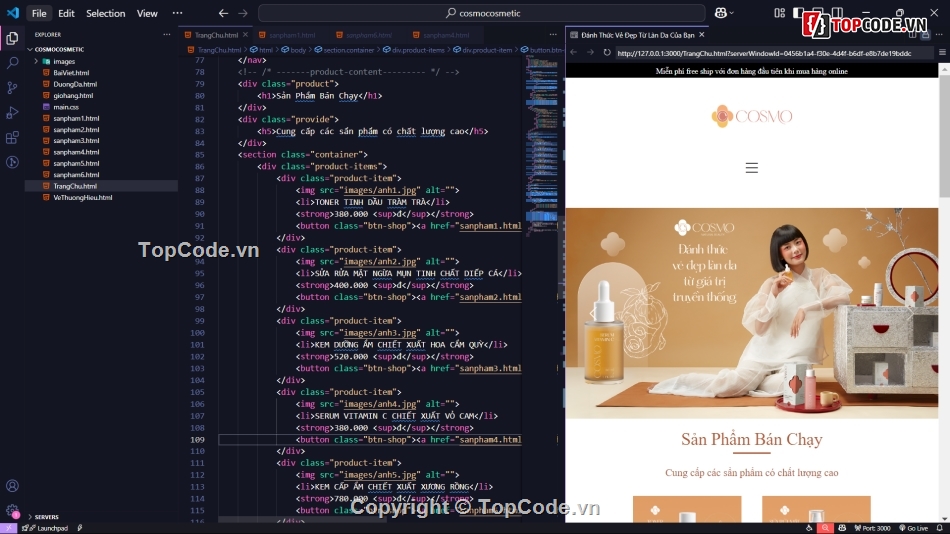 Bán hàng,HTML CSS,Website bán hàng,website bán kem dưỡng da html css và có giỏ hàng