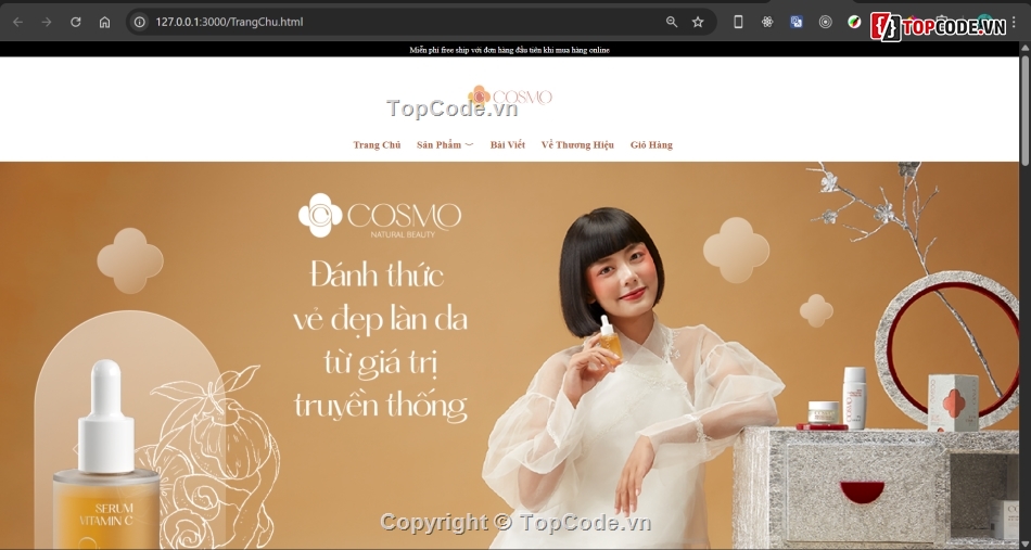 Bán hàng,HTML CSS,Website bán hàng,website bán kem dưỡng da html css và có giỏ hàng