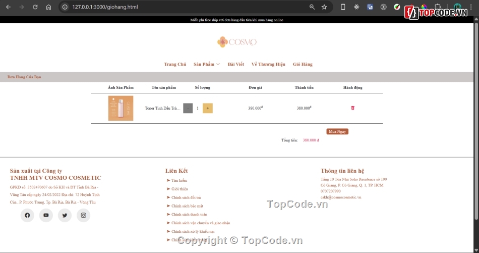 Bán hàng,HTML CSS,Website bán hàng,website bán kem dưỡng da html css và có giỏ hàng