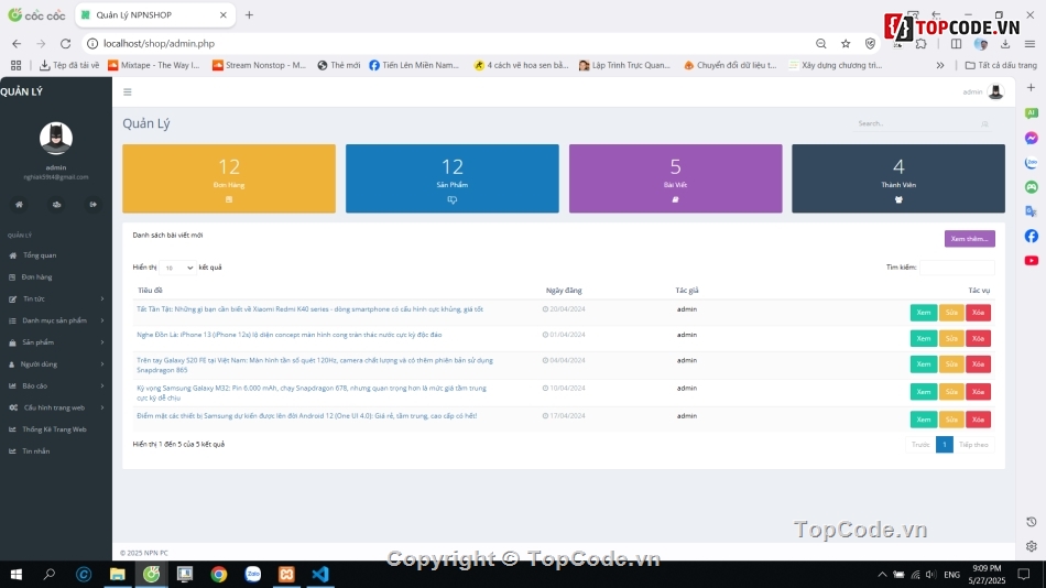 php thuần,php mysql,Website bán điện thoại,bán laptop,Website php thuần,php